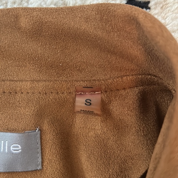 Cognac colored faux suede jacket - Picture 5 of 5